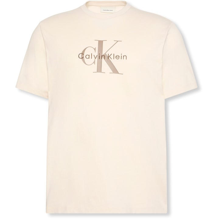 Calvin Klein Jeans Men's White Ckj Monogram Tee Sn54 Medium