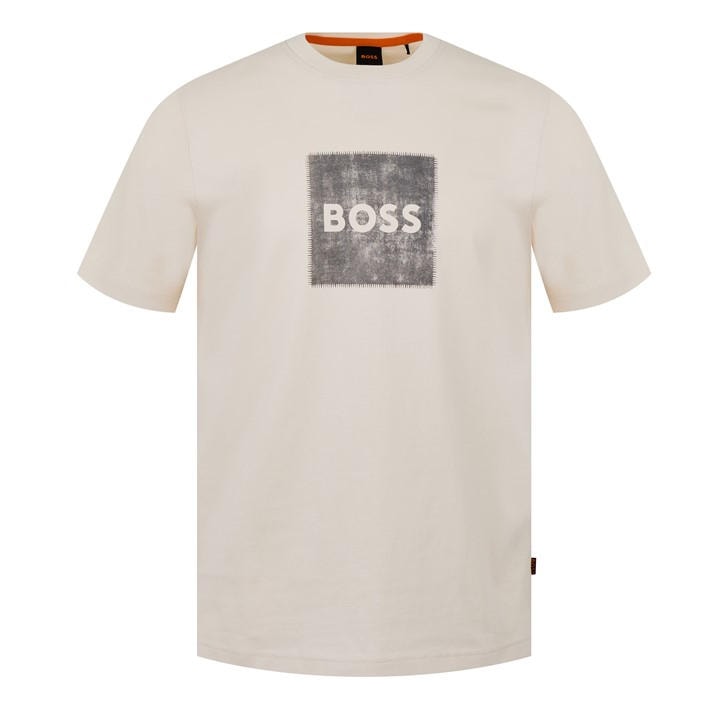 Boss Men's White Hbo Stitch Logo T-Shirt