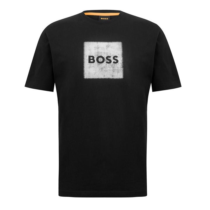 Boss Men's Black Hbo Stitch Logo T-Shirt