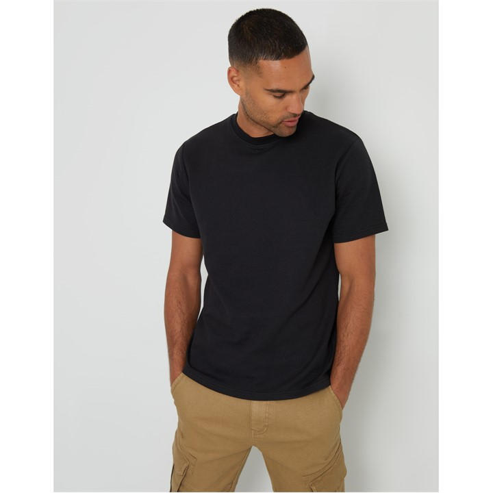 Threadbare Men's Black Tee Lynton Large