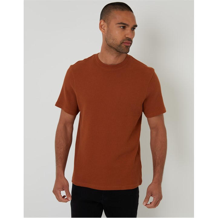 Threadbare Men's Brown Tee Hayfiled Medium