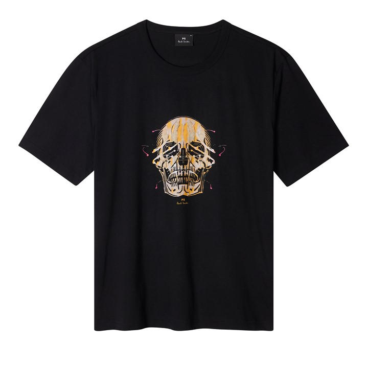 Ps Paul Smith Men's Black Ps Skull Tee Extra Large
