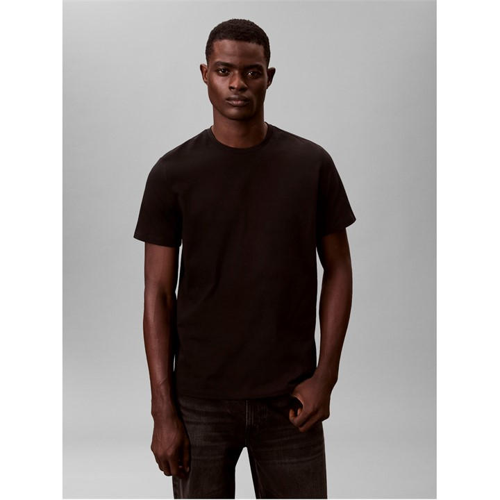 Calvin Klein Jeans Men's Black Ckj Short-Sleeve Crew Regular Fit T-Shirt