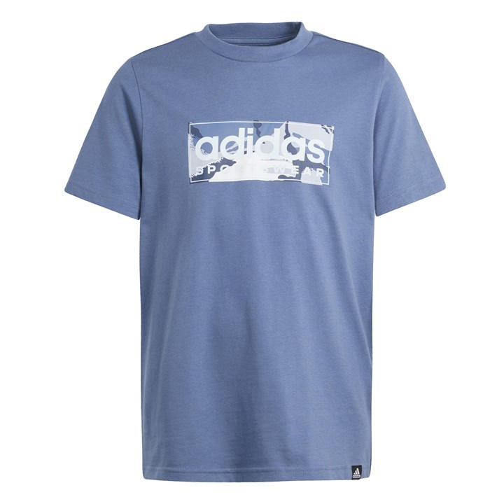 Adidas Unisex Kids Purple Logo T Shirt Junior Size 7
