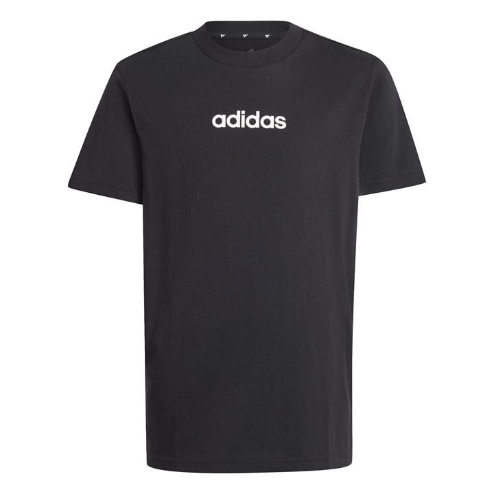 Adidas Unisex Kids Black Logo T Shirt Junior Size 7