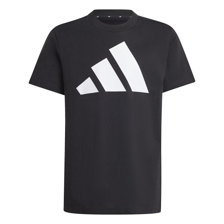 Adidas Unisex Kids Black Logo T Shirt Junior Size 7