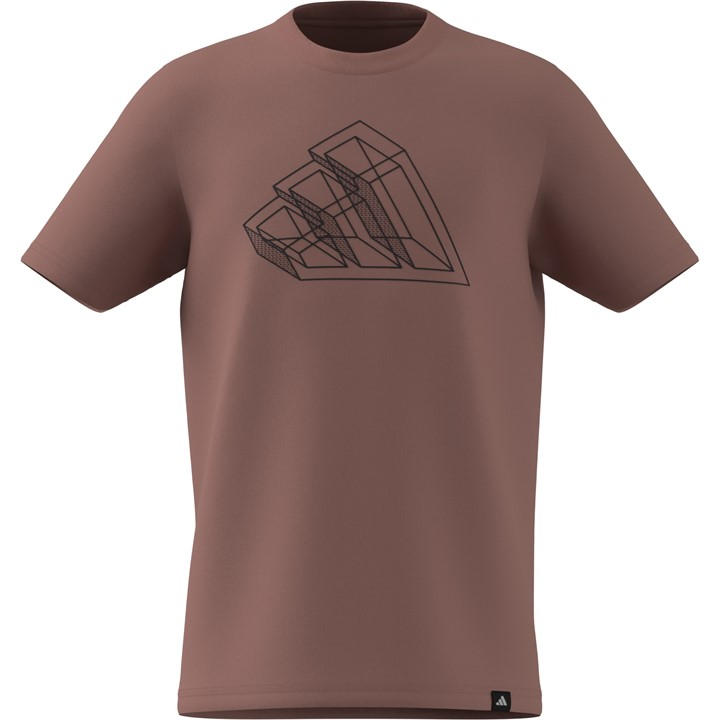 Adidas Unisex Kids Brown Logo T Shirt Junior Size 7