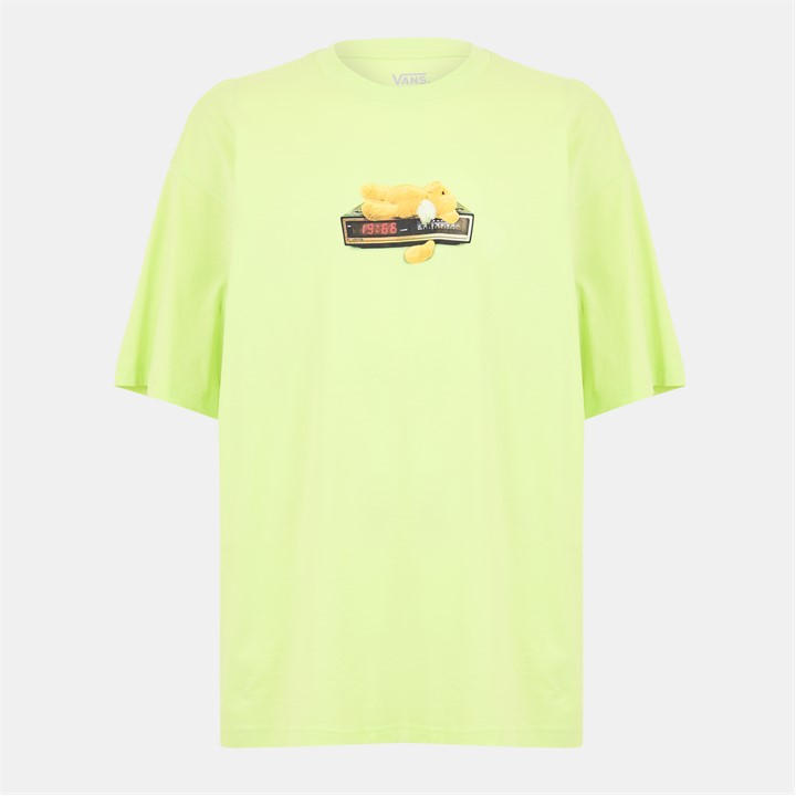 Vans Times Up Ss Black T-shirt Unisex Adult In Green