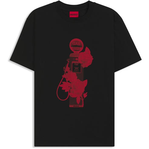Hugo - Mens HUGO Dikerd Short Sleeve T-Shirt with Artwork Detail