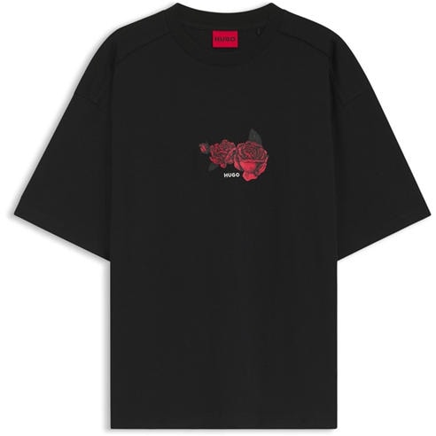 Hugo - Mens HUGO Domans Short Sleeve T-Shirt with Artwork Detail