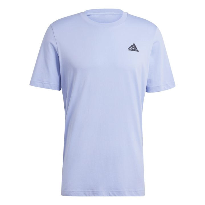 Adidas Men's Blue Essentials Single Jersey Logo T-Shirt Extra Large