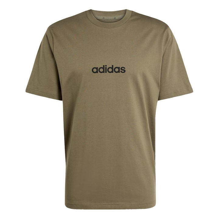 Adidas Men's Green Essentials Single Jersey Logo T-Shirt Extra Large