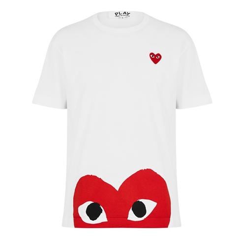 COMME DES GARCONS PLAY - Large Peeping Heart T-Shirt