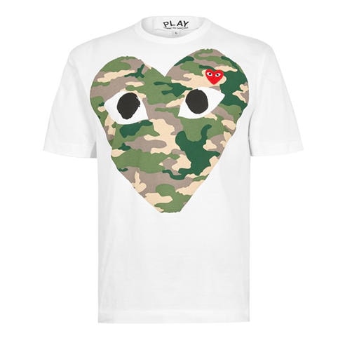 COMME DES GARCONS PLAY - Big Heart Camouflage T-Shirt