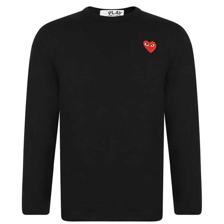COMME DES GARCONS PLAY Long Sleeve Basic Logo T-Shirt