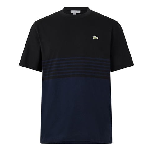 Lacoste - Men's Colour Block Cotton Crew-Neck Short-Sleeve T-Shirt