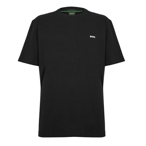 Boss - Mens BOSS GREEN T-Shirt with Logo Design Stretch Cotton