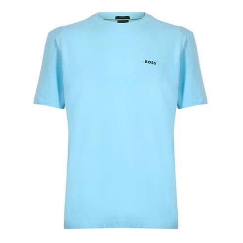Boss - Mens BOSS GREEN T-Shirt with Logo Design Stretch Cotton