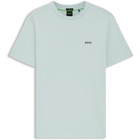 Boss - Mens BOSS GREEN T-Shirt with Logo Design Stretch Cotton