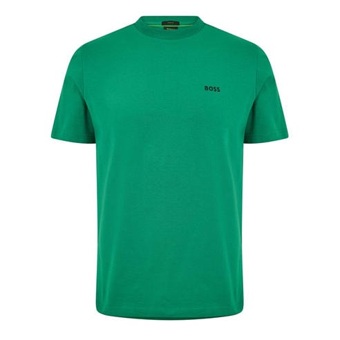 Boss - Mens BOSS GREEN T-Shirt with Logo Design Stretch Cotton