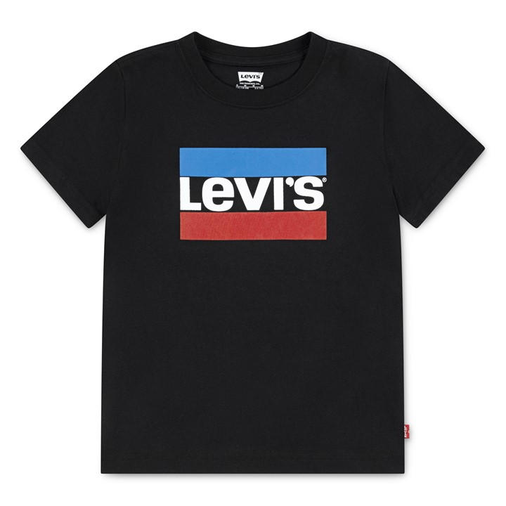 Levis Unisex Kids Black Sportswear Logo T Shirt Size 5