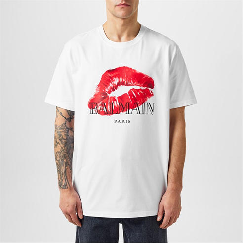 BALMAIN - Kiss Logo T- Shirt