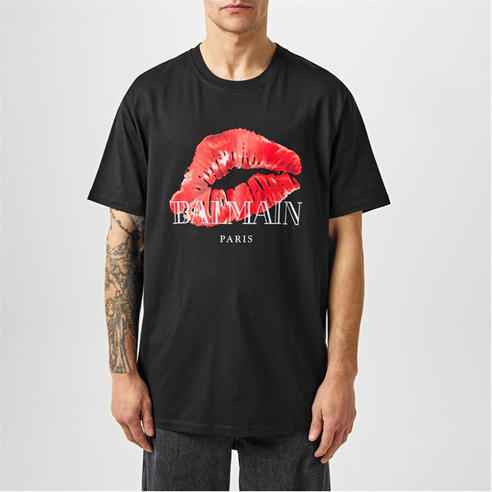 BALMAIN - Kiss Logo T- Shirt