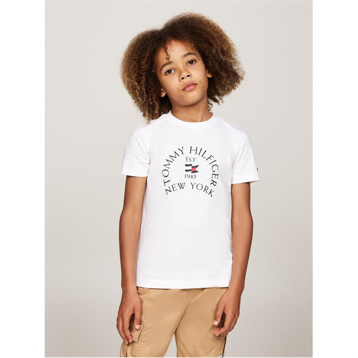 Tommy Hilfiger Nautical Arch Printed Reg Tee Ss - White