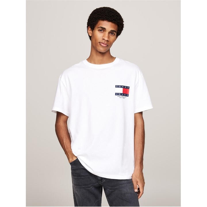 Tommy Jeans Men's White Tjm Reg Rwb Sig Flag Tee Ext 2XL