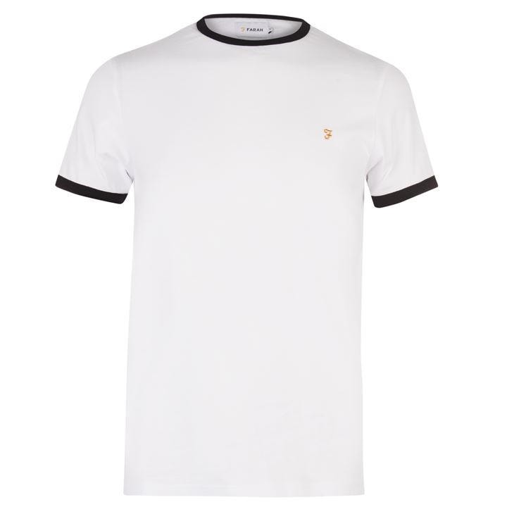 Farah Groves Ringer T Shirt - White