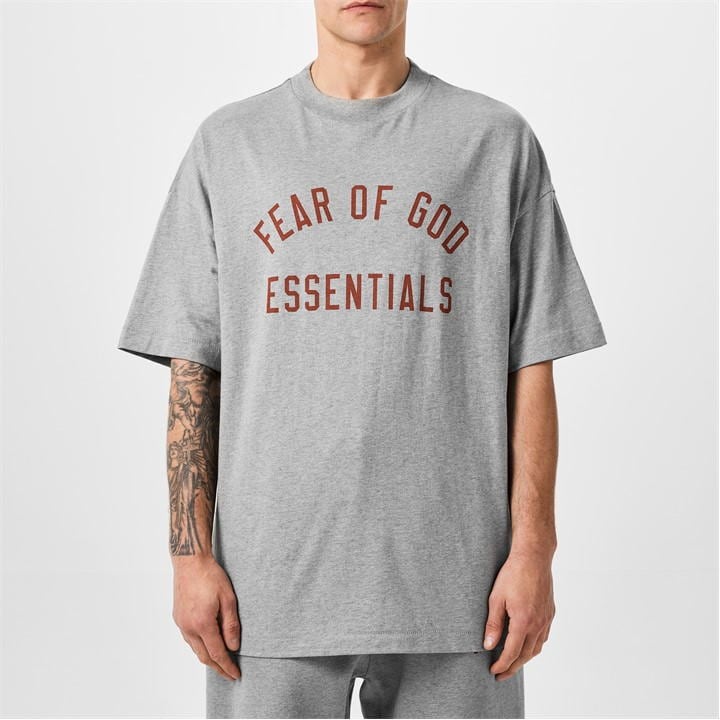 Dark Heather - FEAR OF GOD ESSENTIALS - Jersey Crewneck Tee