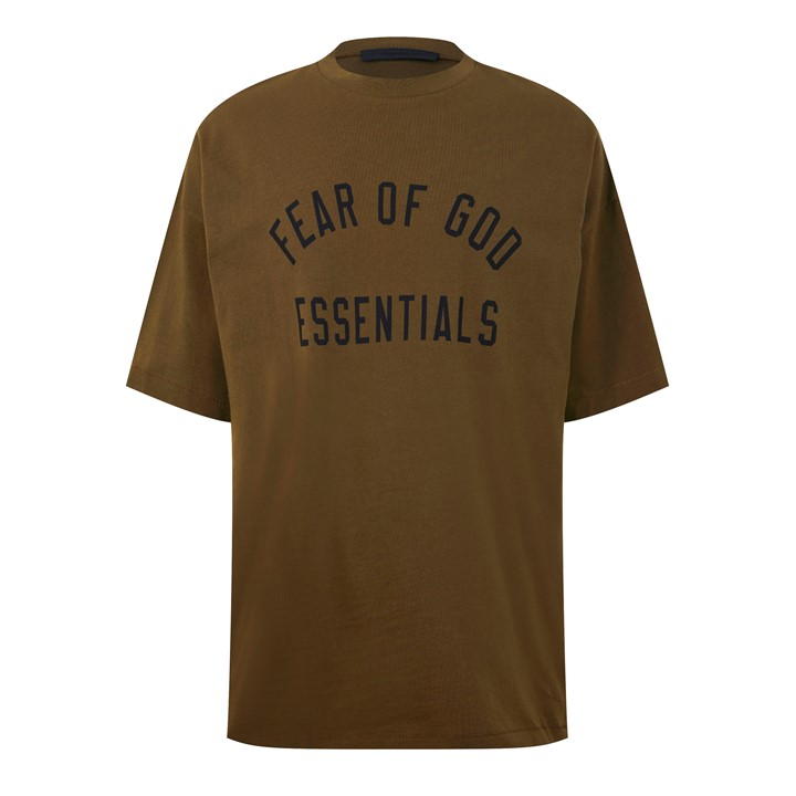 Olive - FEAR OF GOD ESSENTIALS - Jersey Crewneck Tee