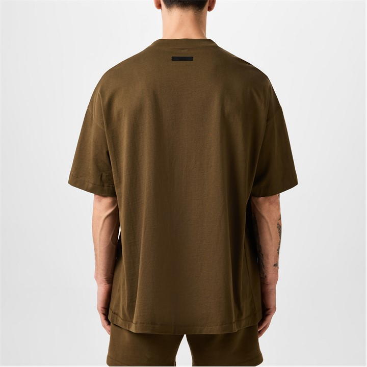 Olive - FEAR OF GOD ESSENTIALS - Jersey Crewneck Tee