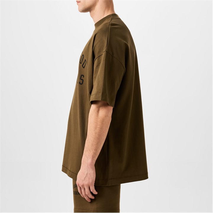 Olive - FEAR OF GOD ESSENTIALS - Jersey Crewneck Tee
