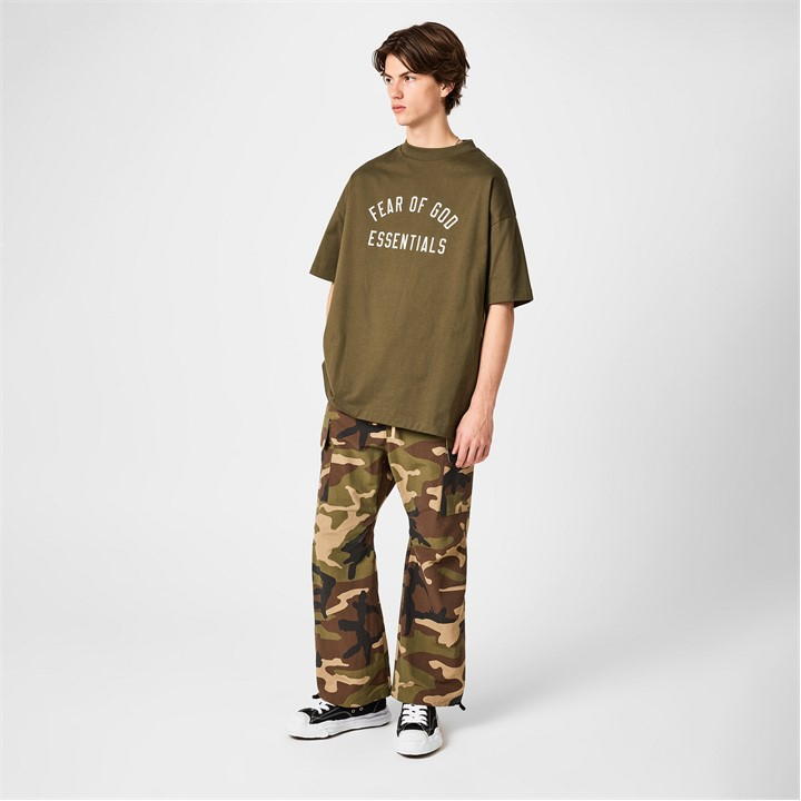 Military - FEAR OF GOD ESSENTIALS - Jersey Crewneck Tee