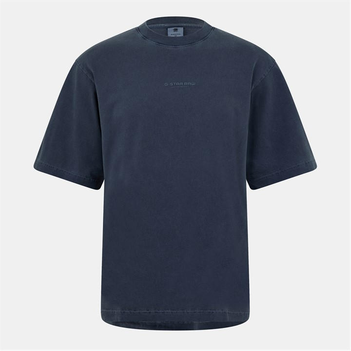 G Star Men's Blue Logo T-Shirt Medium