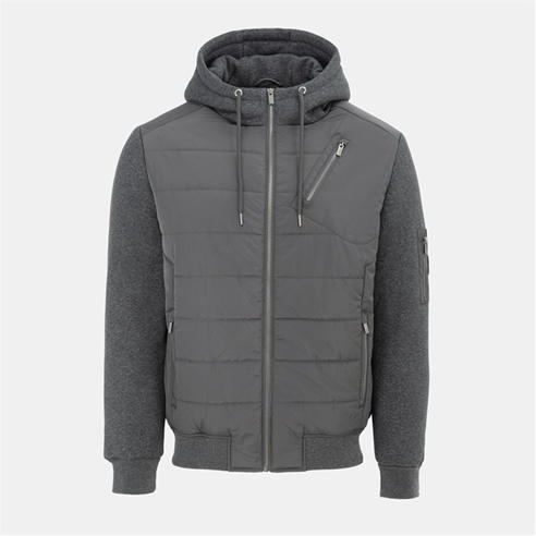 Firetrap - Fleece Hooded Long Sleeve Hybrid Jacket