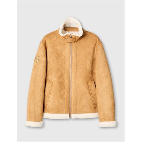 Pretty Green - Men's Ashcroft Flight Insulating Aviation-Inspired Shearling Jacket