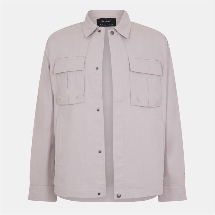 Lyle And Scott Men's Grey Lyle Ripstop Ovrshrt Sn54 - 2XL