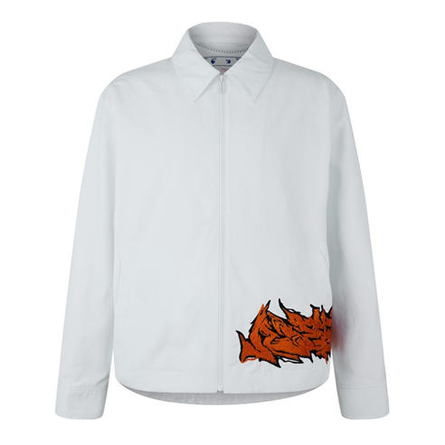 OFF WHITE - Men's Off-White Structured Fit Harrington Jacket
