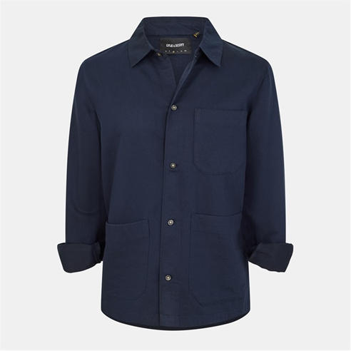 Lyle and Scott - Men's Linen Blend Long Sleeve Oversized Fit Overshirt