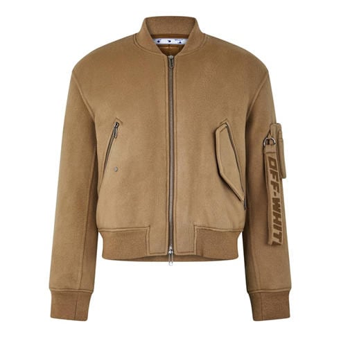 OFF WHITE - Men's Lightweight Zip Bomber Jacket