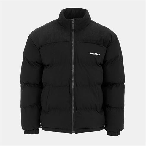 Firetrap - Men's Full Zip Funnel Neck Long Sleeve Puffer Jacket