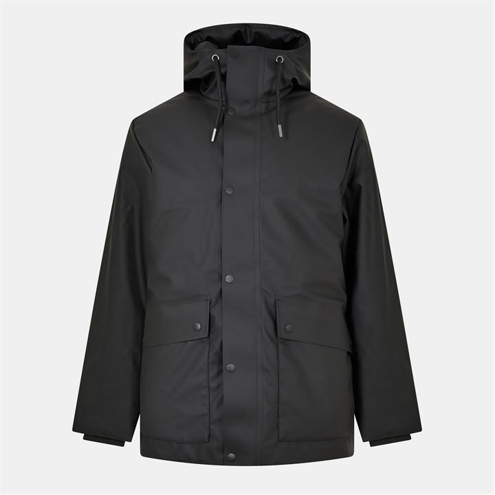 Rains Men's Black Nome Parka Sn54 Large