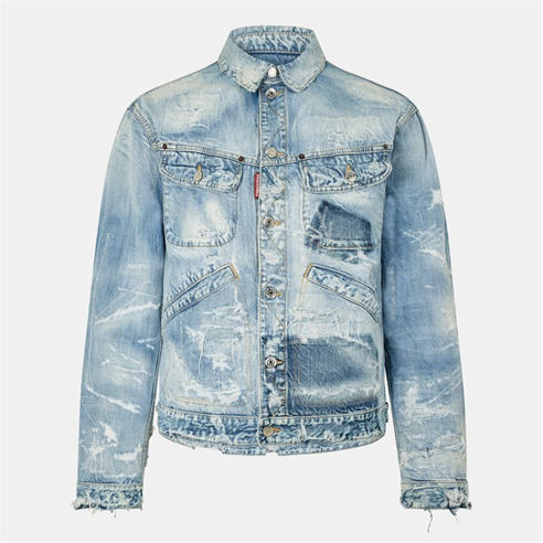 DSQUARED2 - Men's DSQ Distressed Vintage-Inspired Denim Jacket