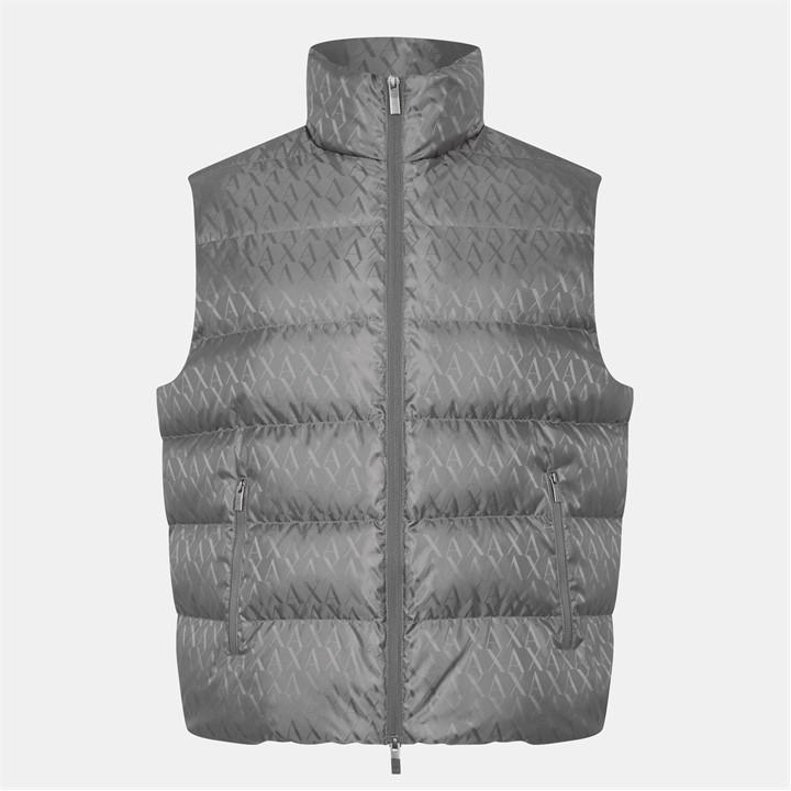 Armani Exchange Men's Grey Down Waistcoat Extra Large