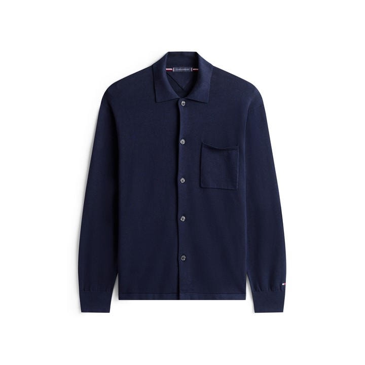 Tommy Hilfiger Men's Blue Cotton Overshirt