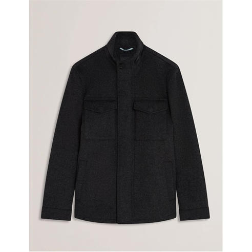 Ted Baker - Men's Funnel Neck Overcoat
