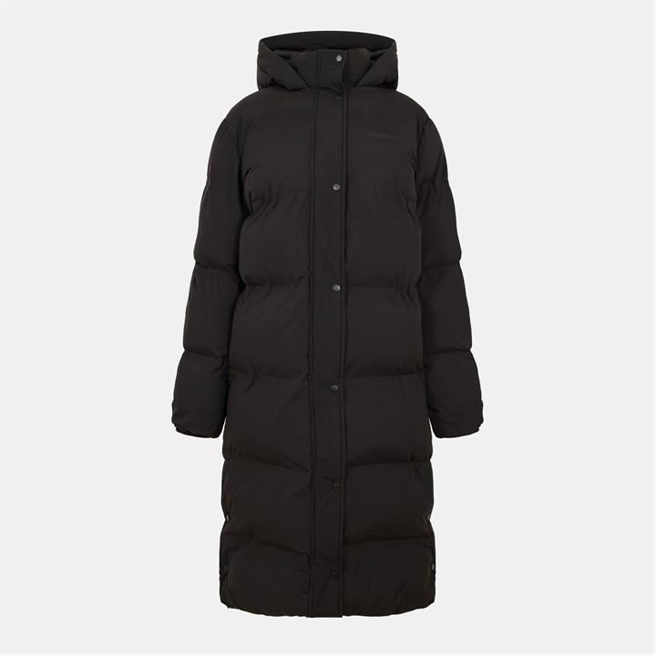 Everlast Women's Black Hooded Longline Puffer Jacket