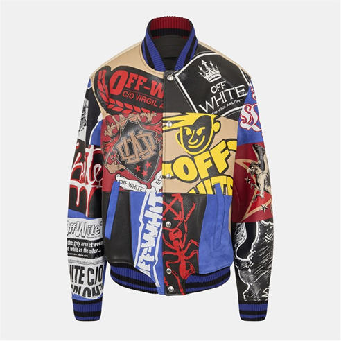 OFF WHITE - Men's Patch Varsity Jacket
